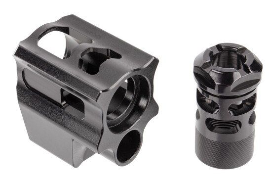 Tyrant Designs Glock Compensator Gen 3 features a black on black finish